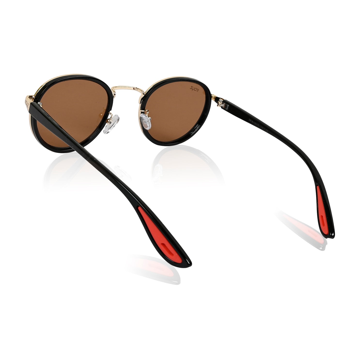 Irayz Round Sunglasses | Premium UV400 Protection - Gold Brown