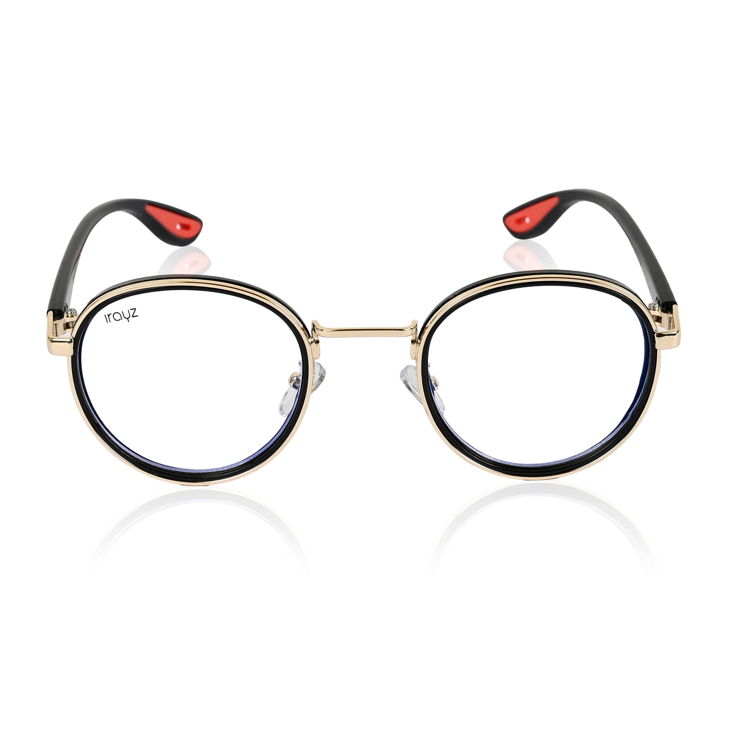 Irayz Round Sunglasses | Premium UV400 Protection - Gold Clear