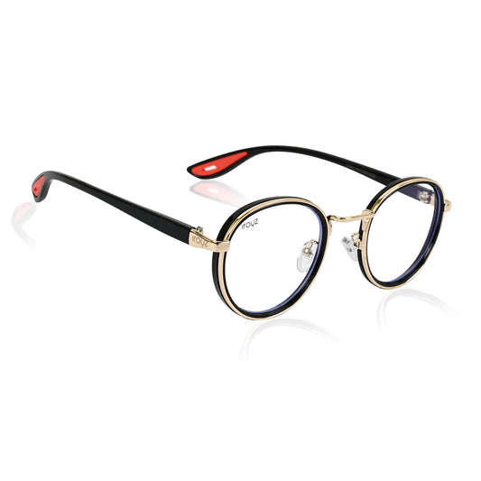 Irayz Round Sunglasses | Premium UV400 Protection - Gold Clear