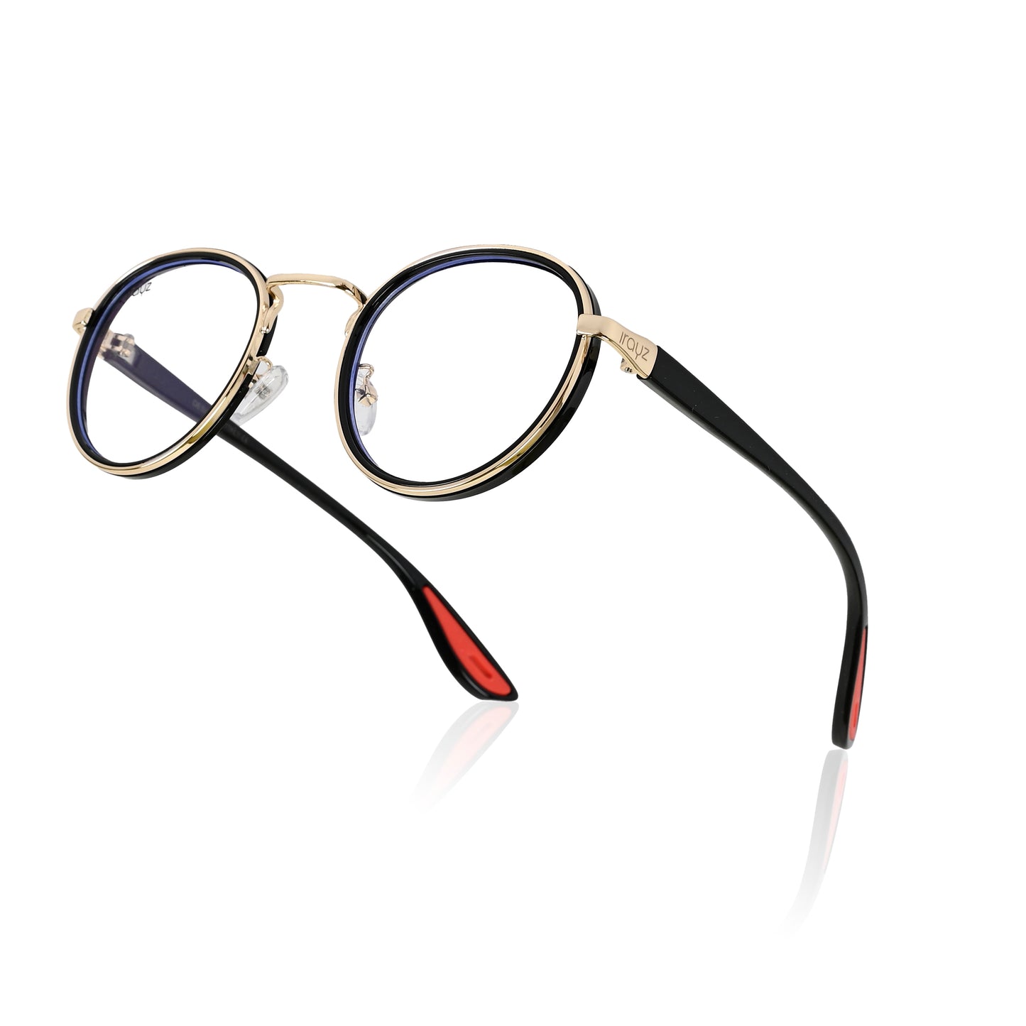 Irayz Round Sunglasses | Premium UV400 Protection - Gold Clear