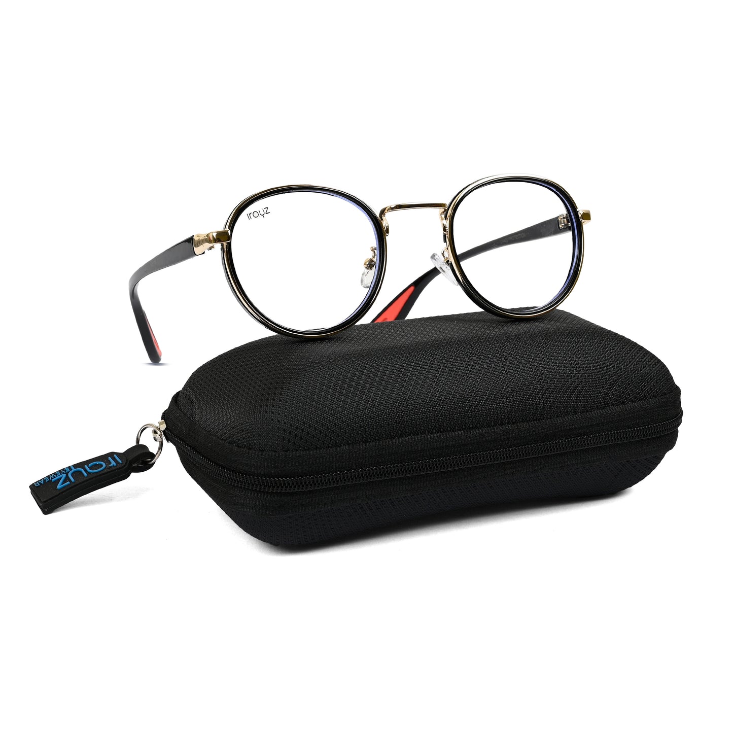 Irayz Round Sunglasses | Premium UV400 Protection - Gold Clear