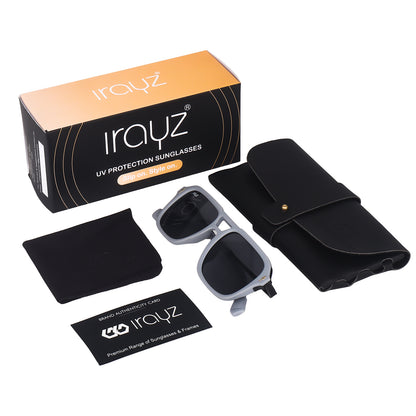 Irayz Premium Rectangular Sunglasses for Men | Stylish Full Frame Fashion Eyewear