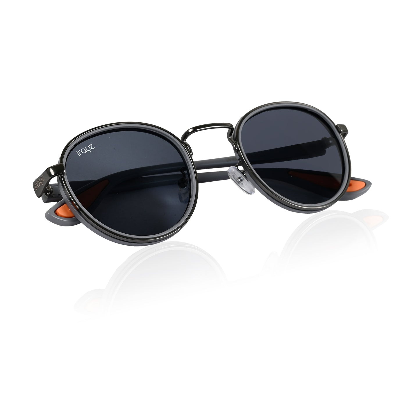 Irayz Round Sunglasses | Premium UV400 Protection - Grey Clear