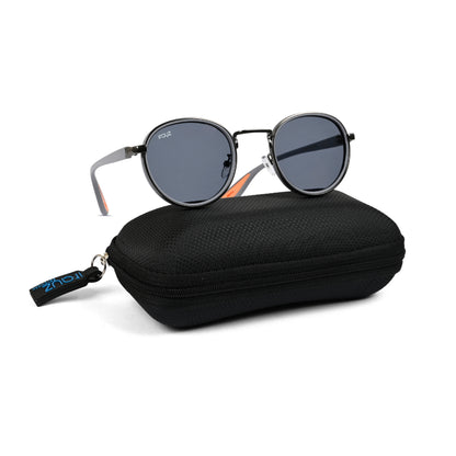Irayz Round Sunglasses | Premium UV400 Protection - Grey Black