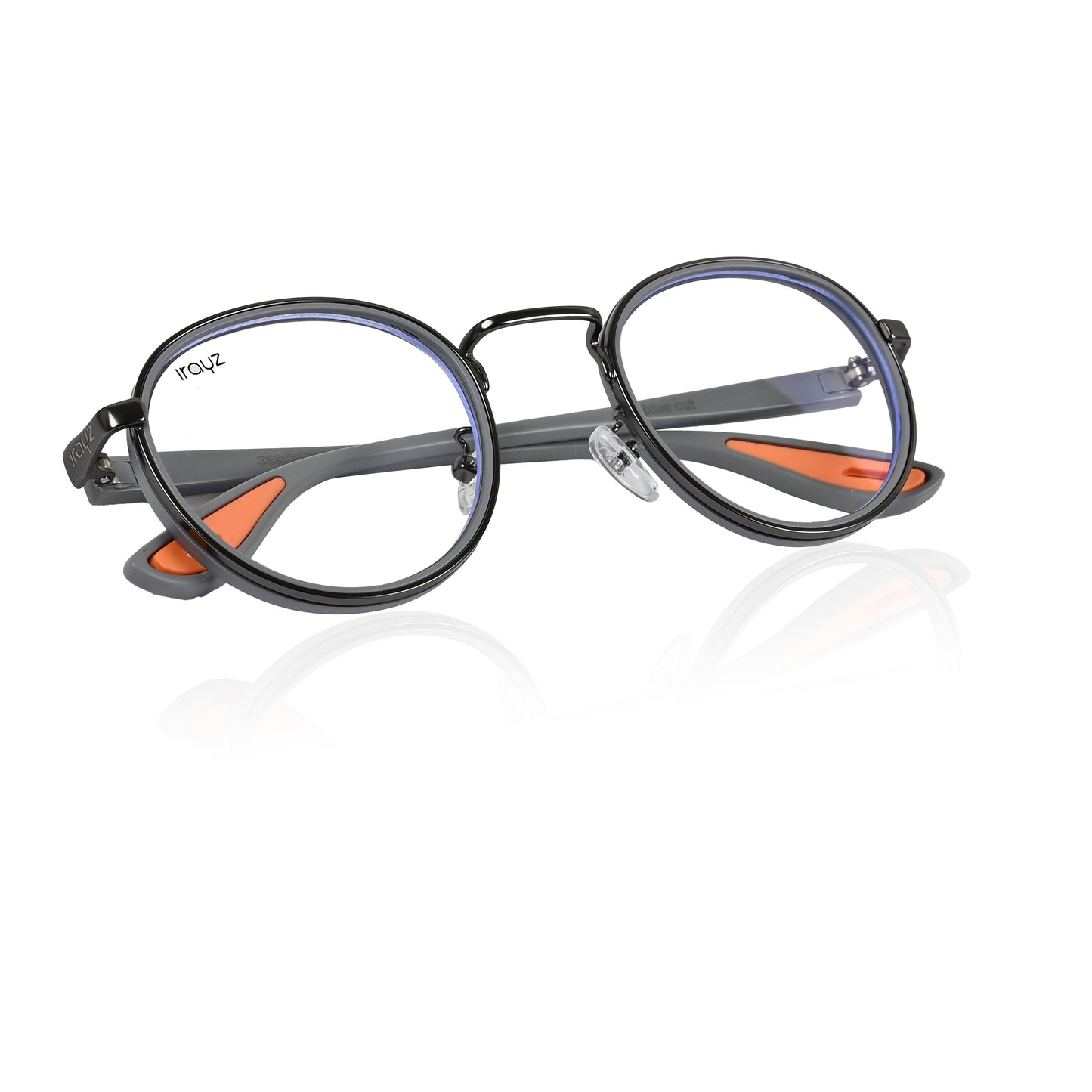 Irayz Round Sunglasses | Premium UV400 Protection - Grey Clear