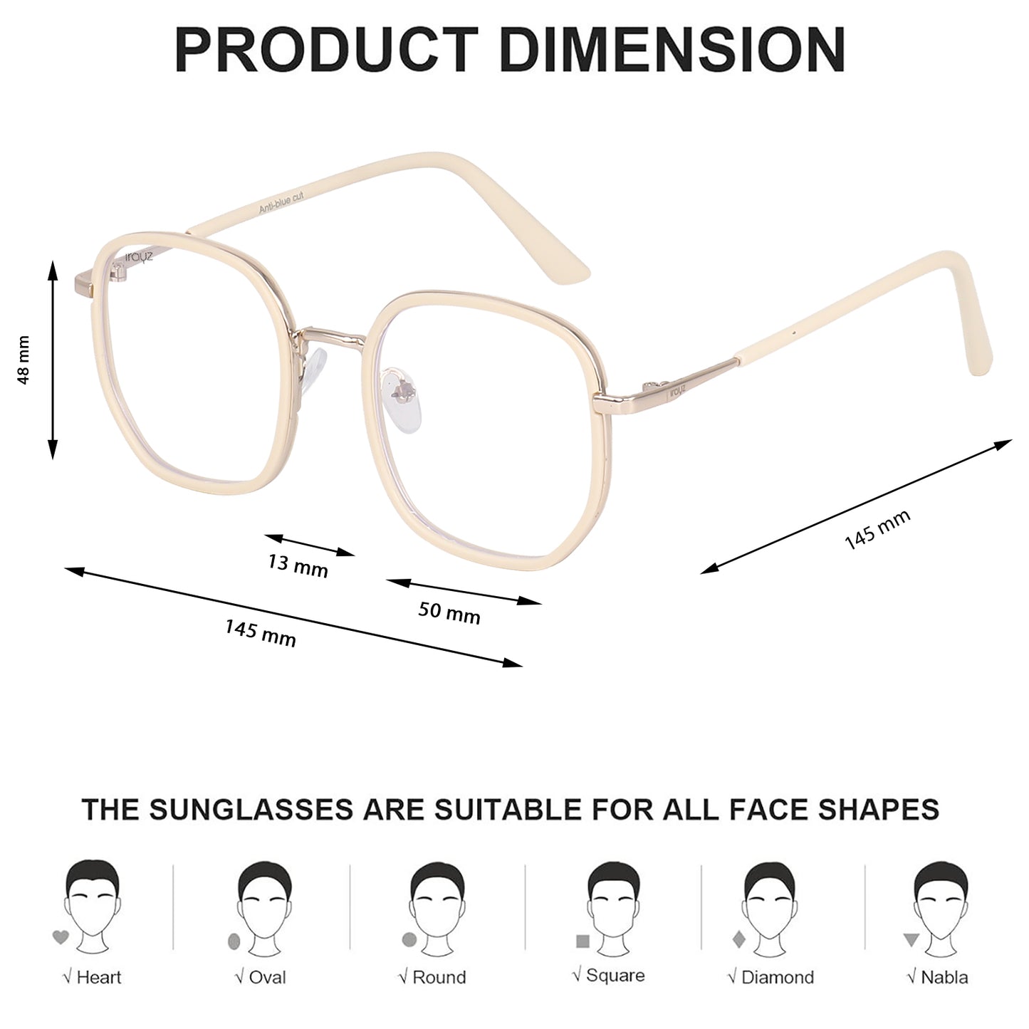 Irayz Premium Rectangular Sunglasses for Men | Stylish Full Frame Fashion Eyewear