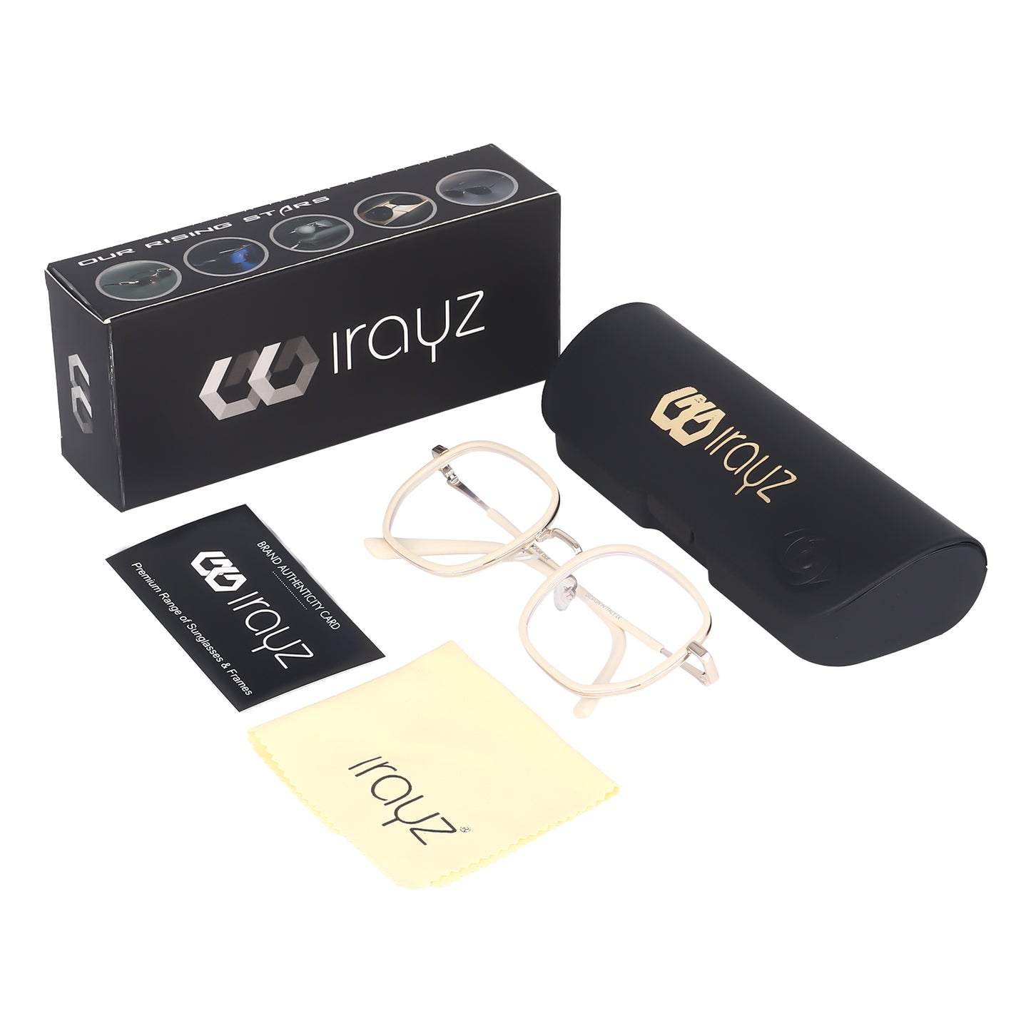 Irayz Premium Rectangular Sunglasses for Men | Stylish Full Frame Fashion Eyewear