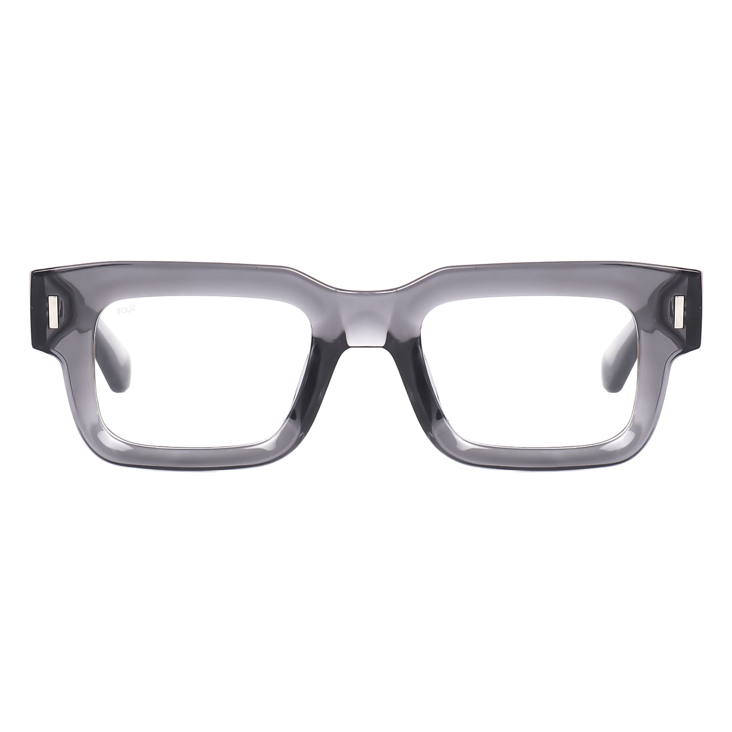 Irayz Premium Rectangular Sunglasses for Men | Stylish Full Frame Fashion Eyewear - Opaque Clear