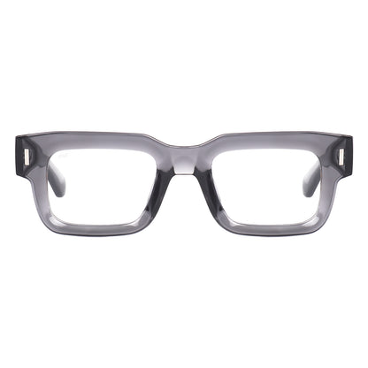 Irayz Premium Rectangular Sunglasses for Men | Stylish Full Frame Fashion Eyewear - Opaque Clear