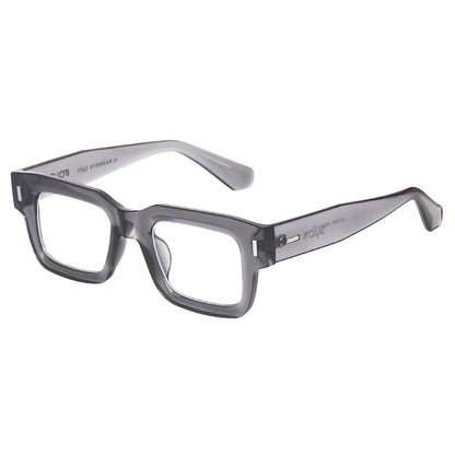 Irayz Premium Rectangular Sunglasses for Men | Stylish Full Frame Fashion Eyewear - Opaque Clear