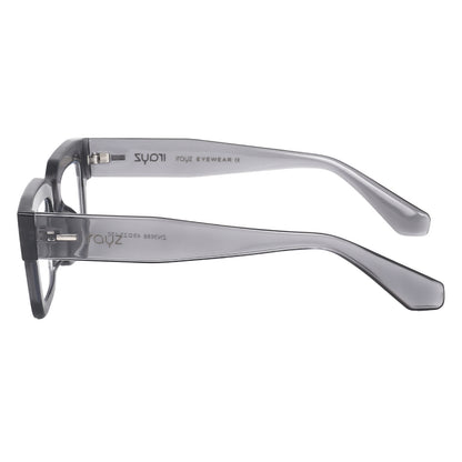 Irayz Premium Rectangular Sunglasses for Men | Stylish Full Frame Fashion Eyewear - Opaque Clear