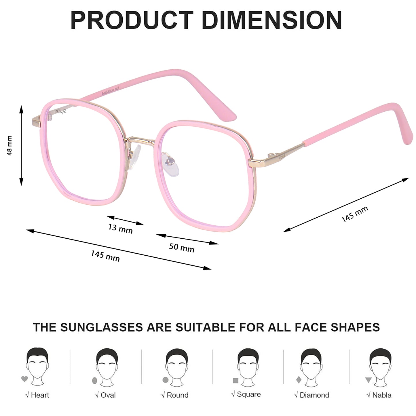 Irayz Premium Rectangular Sunglasses for Men | Stylish Full Frame Fashion Eyewear