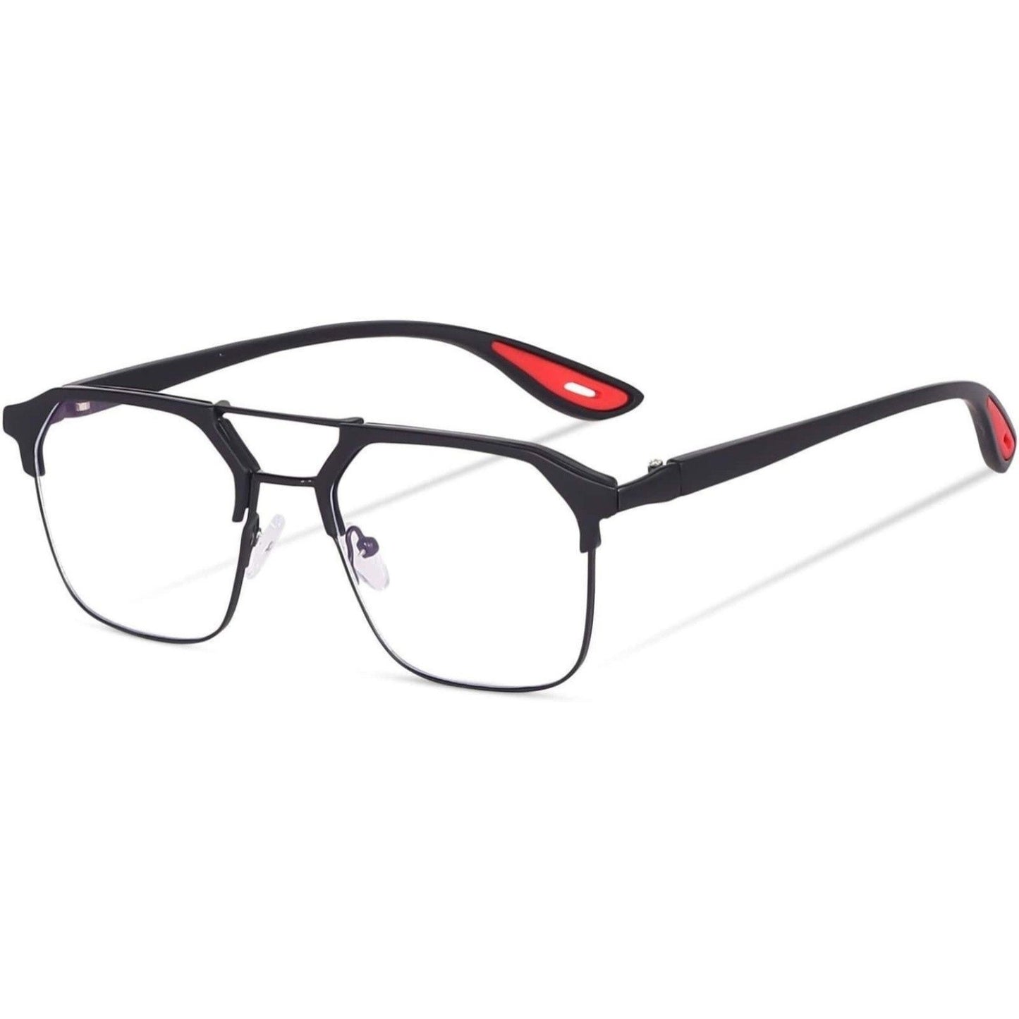 Irayz Premium Rectangular Eyeglasses for Men | Stylish Full Rim Metal Frame