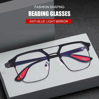 Irayz Premium Rectangular Eyeglasses for Men | Stylish Full Rim Metal Frame