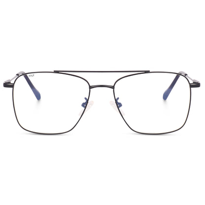 Irayz Premium Square Eyeglasses for Men | Stylish Full Rim Metal Frame