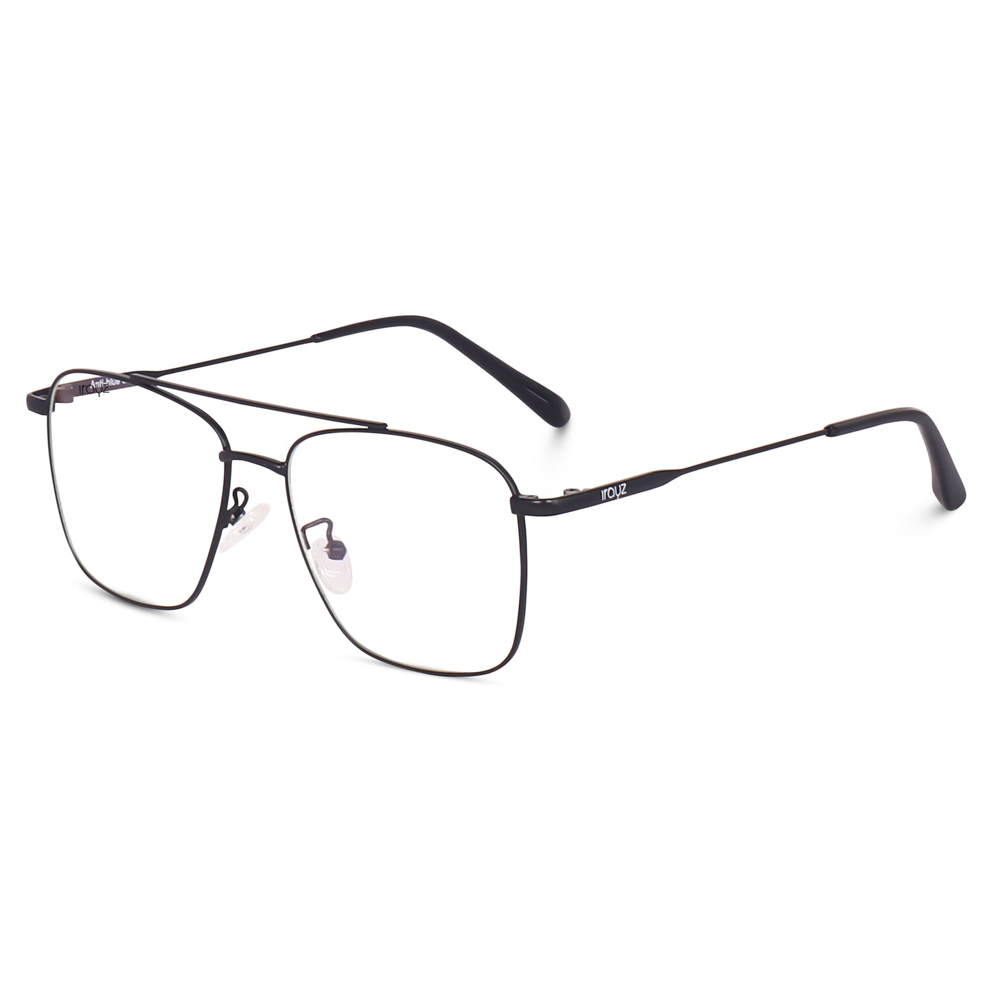 Irayz Premium Square Eyeglasses for Men | Stylish Full Rim Metal Frame