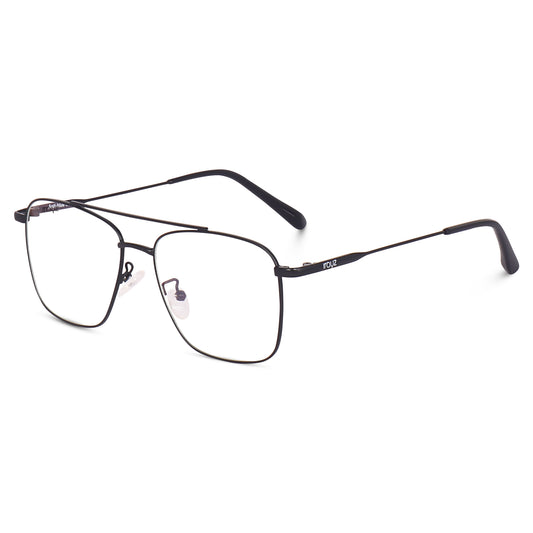 Irayz Premium Square Eyeglasses for Men | Stylish Full Rim Metal Frame