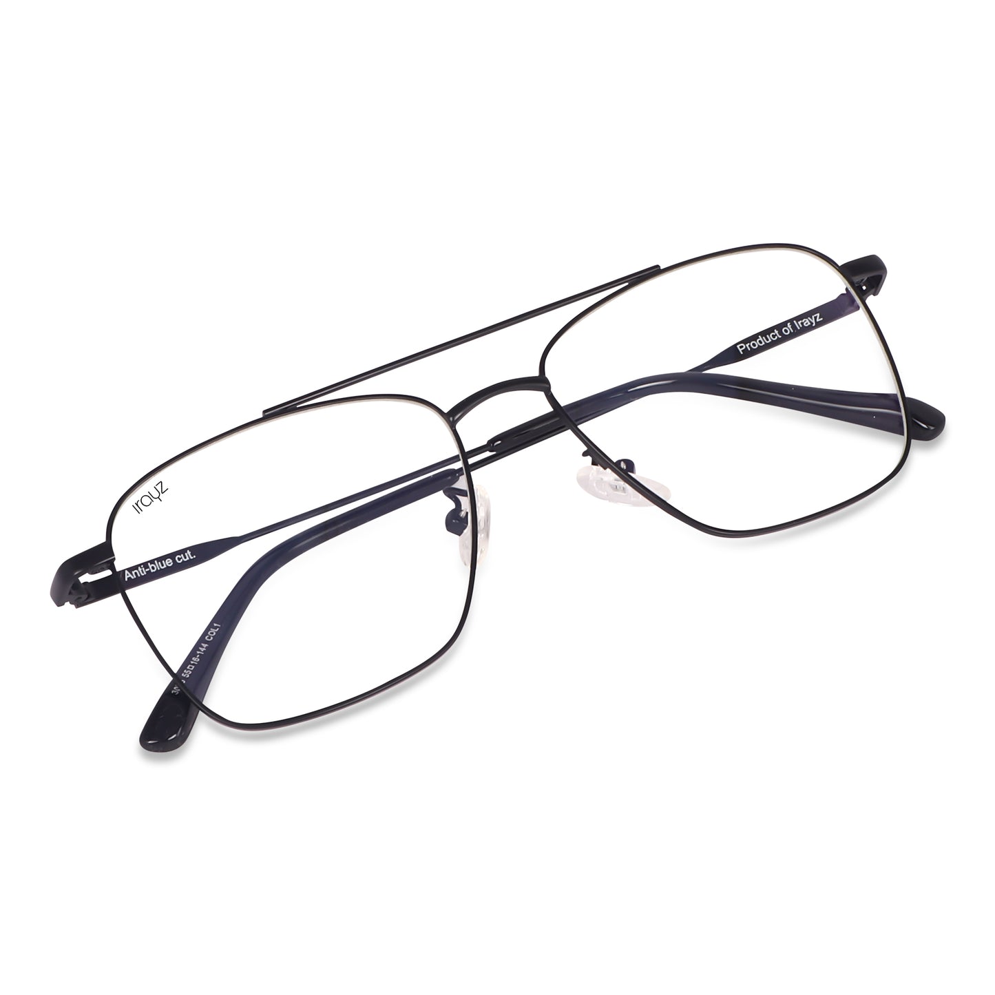 Irayz Premium Square Eyeglasses for Men | Stylish Full Rim Metal Frame