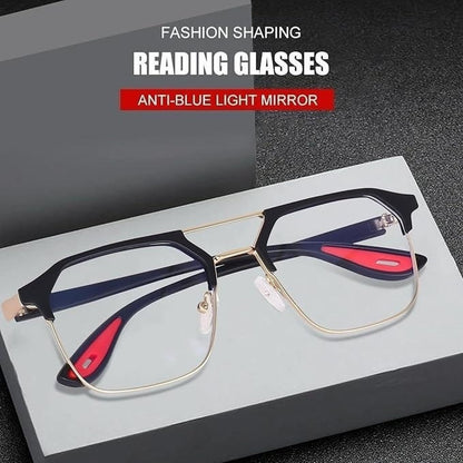 Irayz Premium Rectangular Eyeglasses for Men | Stylish Full Rim Metal Frame