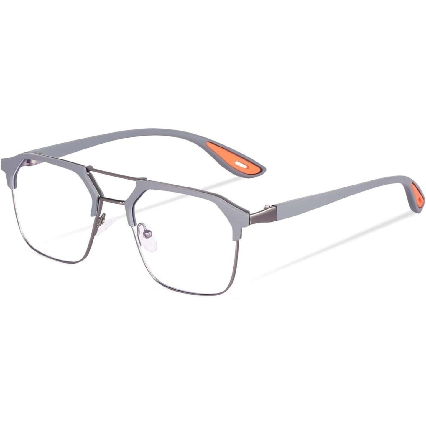 Irayz Premium Rectangular Eyeglasses for Men | Stylish Full Rim Metal Frame