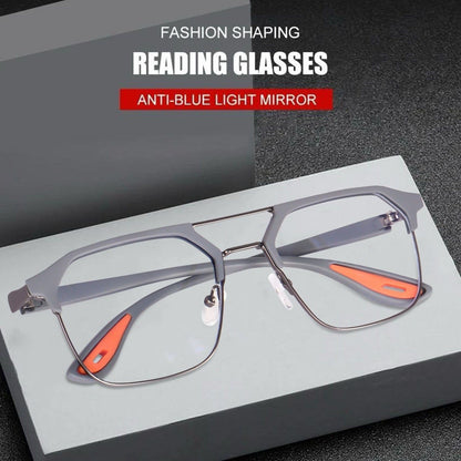 Irayz Premium Rectangular Eyeglasses for Men | Stylish Full Rim Metal Frame