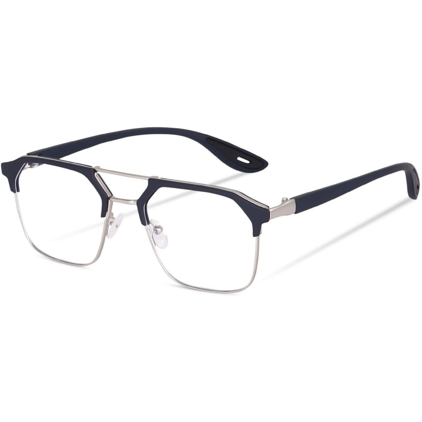 Irayz Premium Rectangular Eyeglasses for Men | Stylish Full Rim Metal Frame