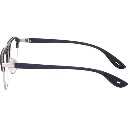 Irayz Premium Rectangular Eyeglasses for Men | Stylish Full Rim Metal Frame