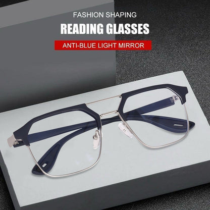 Irayz Premium Rectangular Eyeglasses for Men | Stylish Full Rim Metal Frame
