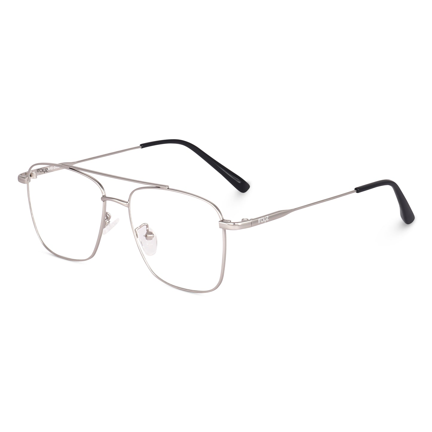 Irayz Premium Square Eyeglasses for Men | Stylish Full Rim Metal Frame