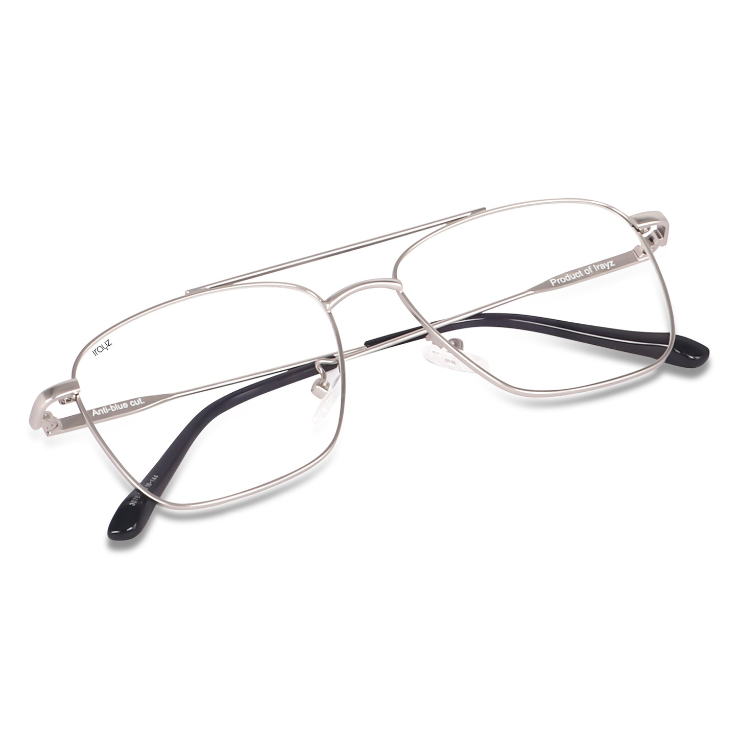 Irayz Premium Square Eyeglasses for Men | Stylish Full Rim Metal Frame