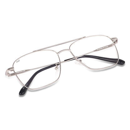 Irayz Premium Square Eyeglasses for Men | Stylish Full Rim Metal Frame