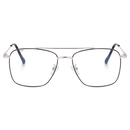 Irayz Premium Square Eyeglasses for Men | Stylish Full Rim Metal Frame