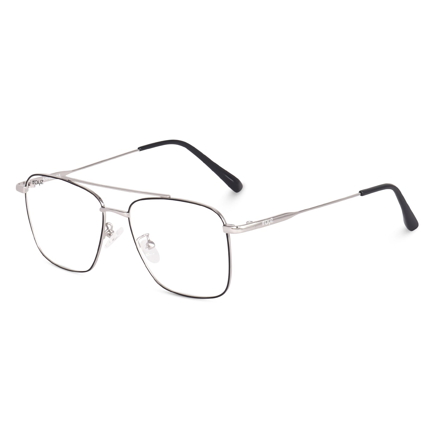 Irayz Premium Square Eyeglasses for Men | Stylish Full Rim Metal Frame