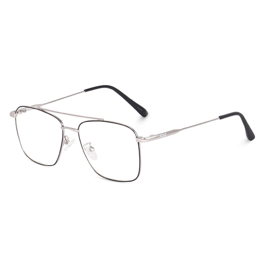 Irayz Premium Square Eyeglasses for Men | Stylish Full Rim Metal Frame