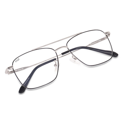 Irayz Premium Square Eyeglasses for Men | Stylish Full Rim Metal Frame