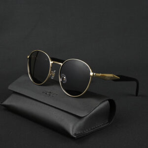 Irayz® Classic Gold Round Sunglasses for Men & Women | Stylish UV Protection Eyewear