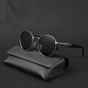 Irayz® Classic Silver Round Sunglasses for Men & Women | Stylish UV Protection Eyewear