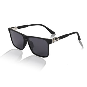 Irayz® Premium Polarized Square Sunglasses for Men | Stylish UV Protection Eyewear with Silver Metal Accents
