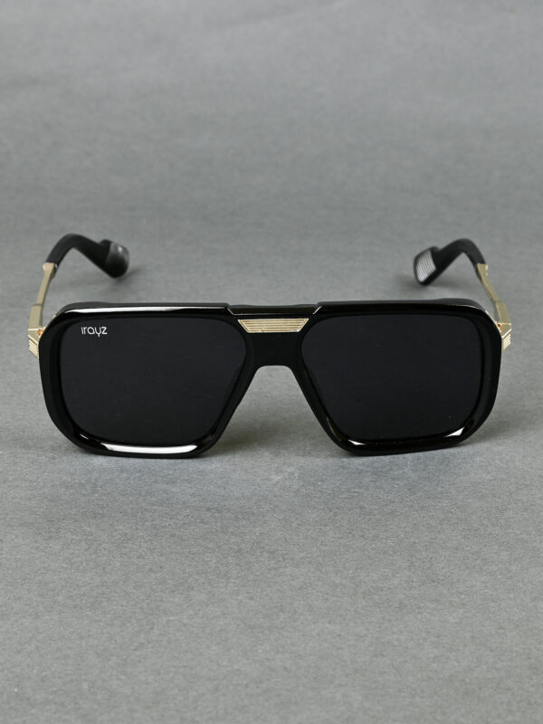 Irayz Square Polarized Premium Sunglasses - Gold Black