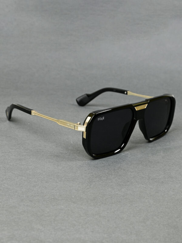 Irayz Square Polarized Premium Sunglasses - Gold Black