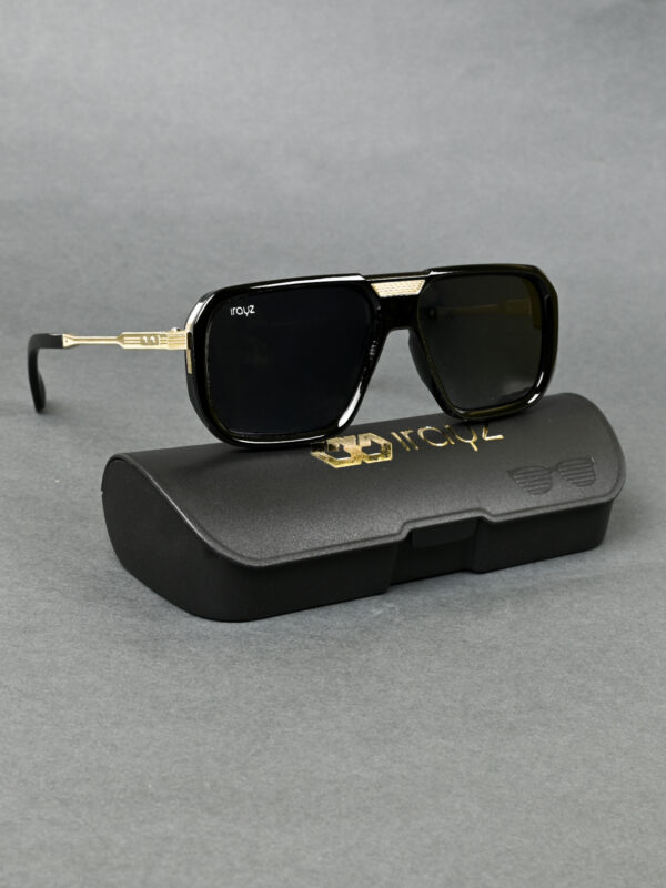 Irayz Square Polarized Premium Sunglasses - Gold Black