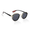 GLD-BLK Irayz Classic Round Sunglasses - Gold Black