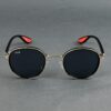 GLD-BLK(43) Irayz Classic Round Sunglasses - Gold Black