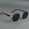 GLD-BLK(44) Irayz Classic Round Sunglasses - Gold Black