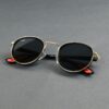 GLD-BLK(47) Irayz Classic Round Sunglasses - Gold Black