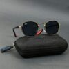 GLD-BLK(48) Irayz Classic Round Sunglasses - Gold Black