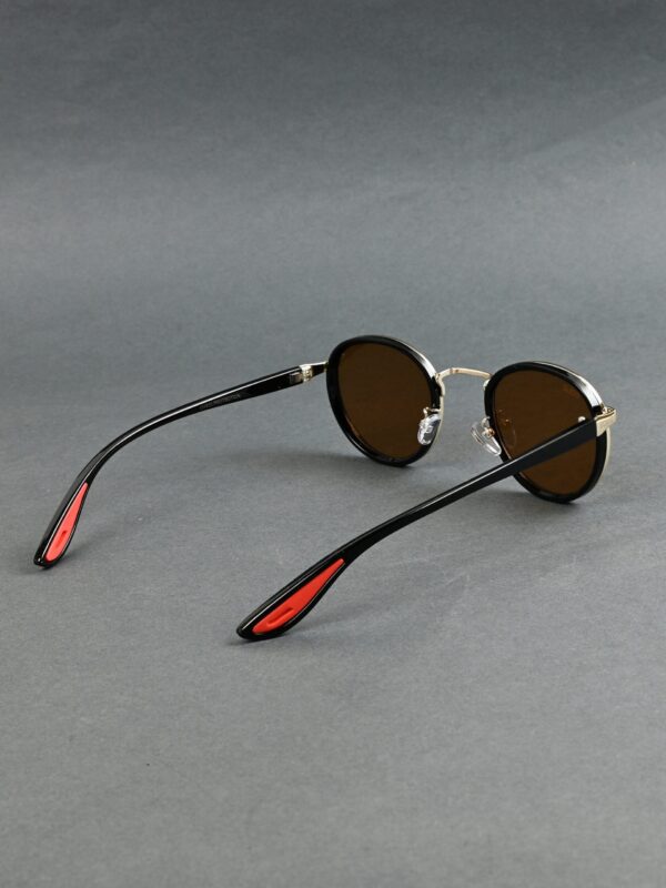 GLD-BRN(45) Irayz Classic Round Sunglasses - Gold Brown