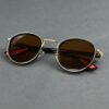 GLD-BRN(47) Irayz Classic Round Sunglasses - Gold Brown