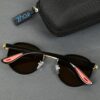 GLD-BRN(49) Irayz Classic Round Sunglasses - Gold Brown