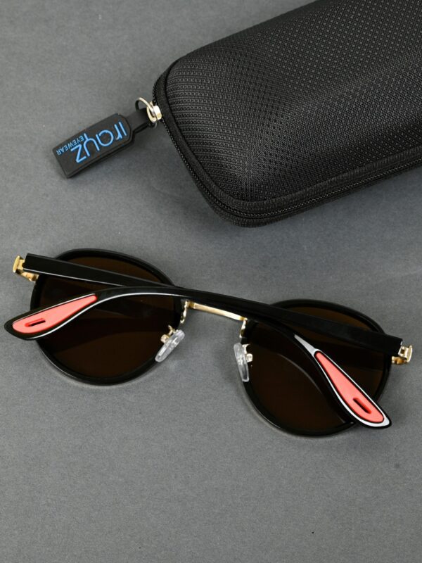 GLD-BRN(49) Irayz Classic Round Sunglasses - Gold Brown